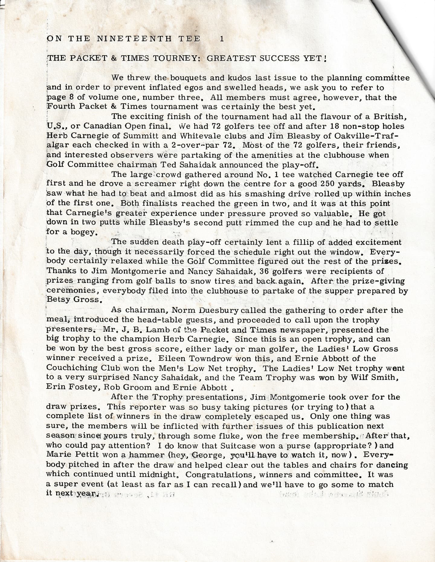 We recently found a collection of old club newsletters from the 1960s!
This edition was from October 1968, 57 years ago! #PlayTheLake