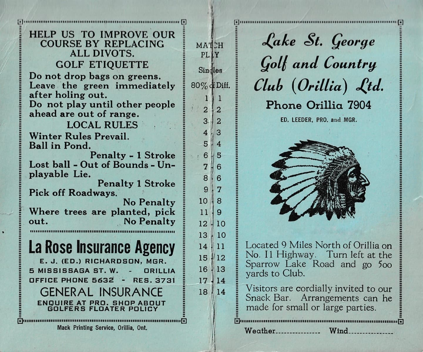 A scorecard from the 1950s that was found at a flea market in Guelph π₯
At the time, only the north course existed and golfers would play it twice for 18 holes. Swipe to the last photo to see the layout!
#PlayTheLake