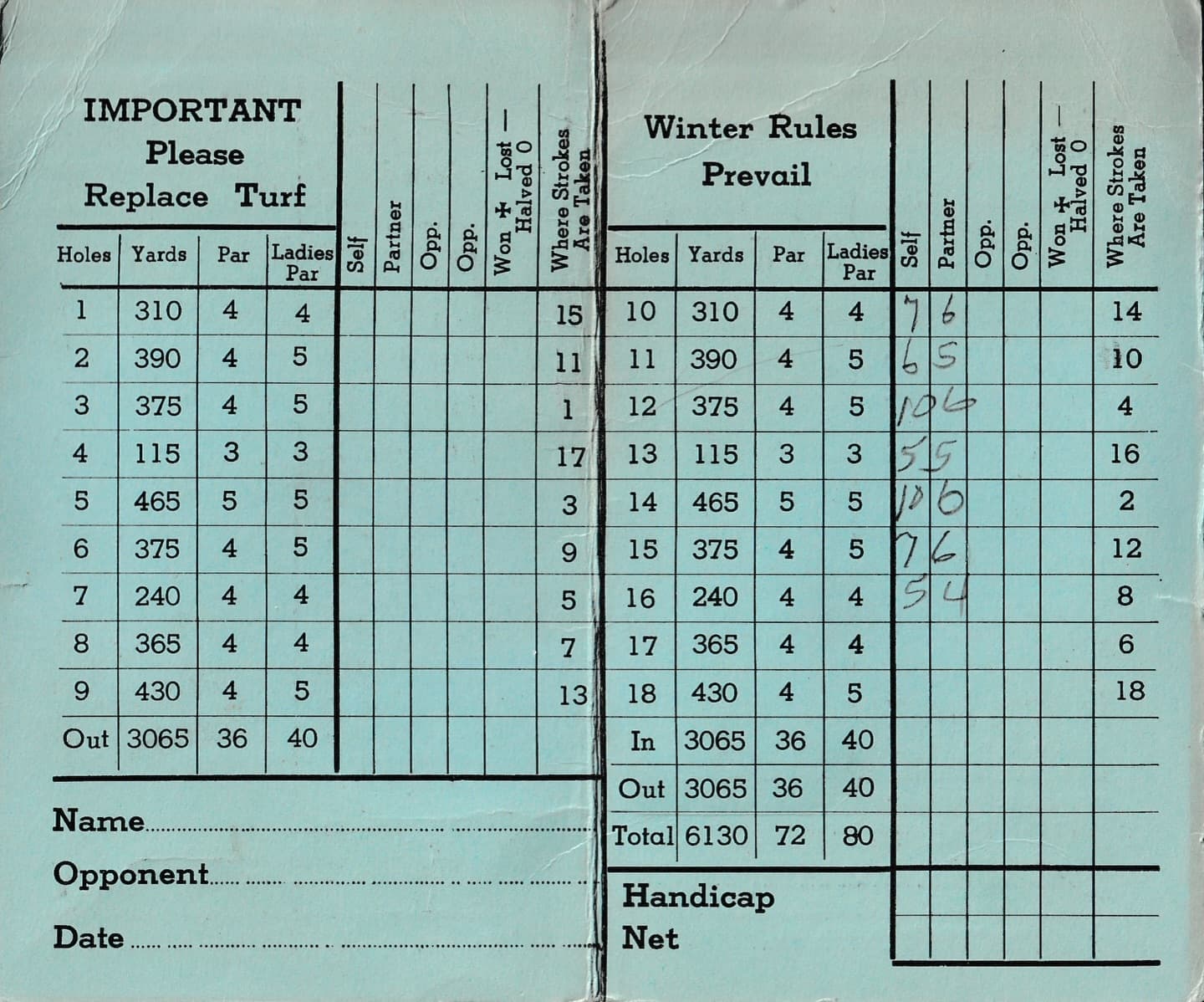 A scorecard from the 1950s that was found at a flea market in Guelph π₯
At the time, only the north course existed and golfers would play it twice for 18 holes. Swipe to the last photo to see the layout!
#PlayTheLake